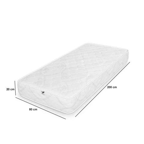 Saltea Ortopedica Transilvan, SweetDreams, Hipoalergenic, Spuma Poliuretanica, Arcuri Bonell, Buton de Aerisire, Textil Ecologic, 80x200x20 cm, Alb