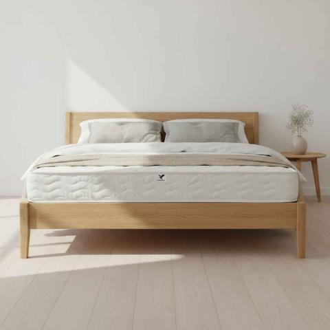 Saltea Ortopedica Transilvan, SweetDreams, Hipoalergenic, Spuma Poliuretanica, Arcuri Bonell, Buton de Aerisire, Textil Ecologic, 160x200x20 cm, Alb