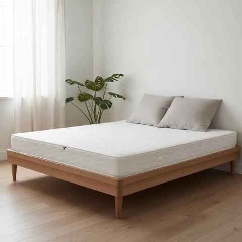 Saltea Ortopedica Transilvan, SweetDreams, Hipoalergenic, Spuma Poliuretanica, Arcuri Bonell, Buton de Aerisire, Textil Ecologic, 180x200x20 cm, Alb