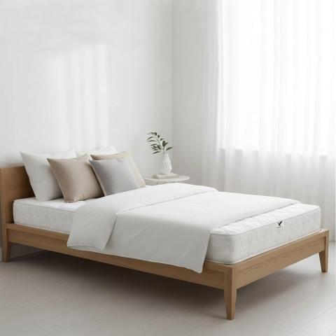 Saltea Ortopedica Transilvan, SweetDreams, Hipoalergenic, Spuma Poliuretanica, Textil Ecologic, 90x200x15 cm, Alb