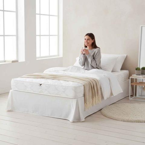Saltea Ortopedica Transilvan, SweetDreams, Hipoalergenic, Spuma Poliuretanica, Textil Ecologic, 80x200x12 cm, Alb