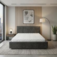 Saltea Ortopedica, SweetSleep, Arcuri Pocket Spring, Fermitate Medie, Textil Ecologic, Husa Detasabila, Transilvan, 140x200x24 cm, Alb