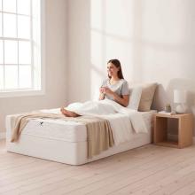 Saltea Ortopedica Transilvan, SweetDreams, Hipoalergenic, Spuma Poliuretanica, Arcuri Bonell, Buton de Aerisire, Textil Ecologic, 90x200x20 cm, Alb